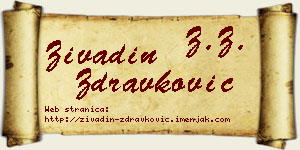 Živadin Zdravković vizit kartica